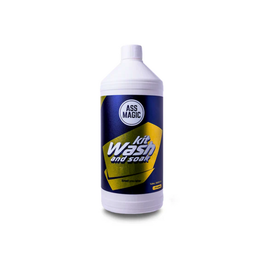 ASS MAGIC 1L Kit Wash and Soak – enzyme-based sports kit care detergent designed for lycra and technical fabric maintenance.